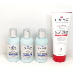 Cremo Classic Shave Cream 6 oz & Cooling Post Shave Balm 4 oz X 3 Sealed New